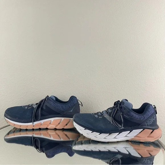 !SOLD! HOKA One One Mood Indigo Blue Dusty Pink Gaviota 2 Running Sneaker Shoes - Picture 10 of 13